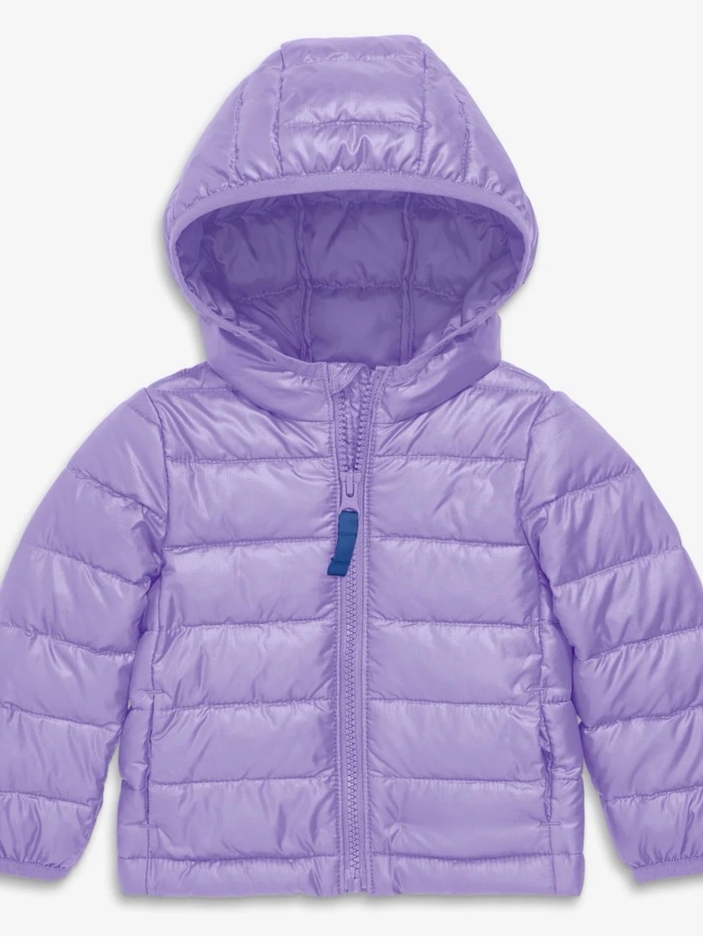 Primary Lightweight Lavender Puffer Jacket with Hood